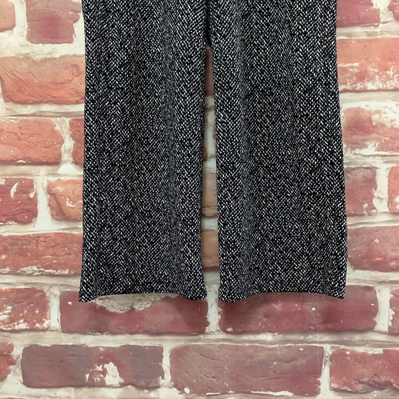 Soho Pants Women's Small Black White Abstract Stretchy Pull On Wide Leg Cropped - Picture 6 of 11
